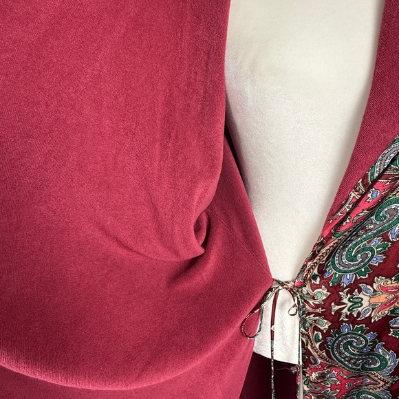 VTG Victoria's Secret Paisley Terry Cloth Lined Silky Robe LG SEE NOTES OLD MNY - Picture 6 of 14